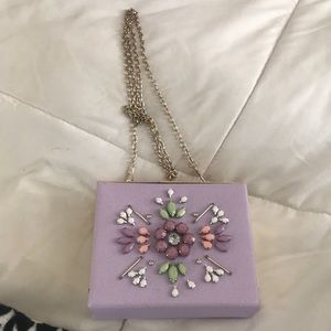 🌼NICOLE LEE PURPLE BOXED CLUTCH